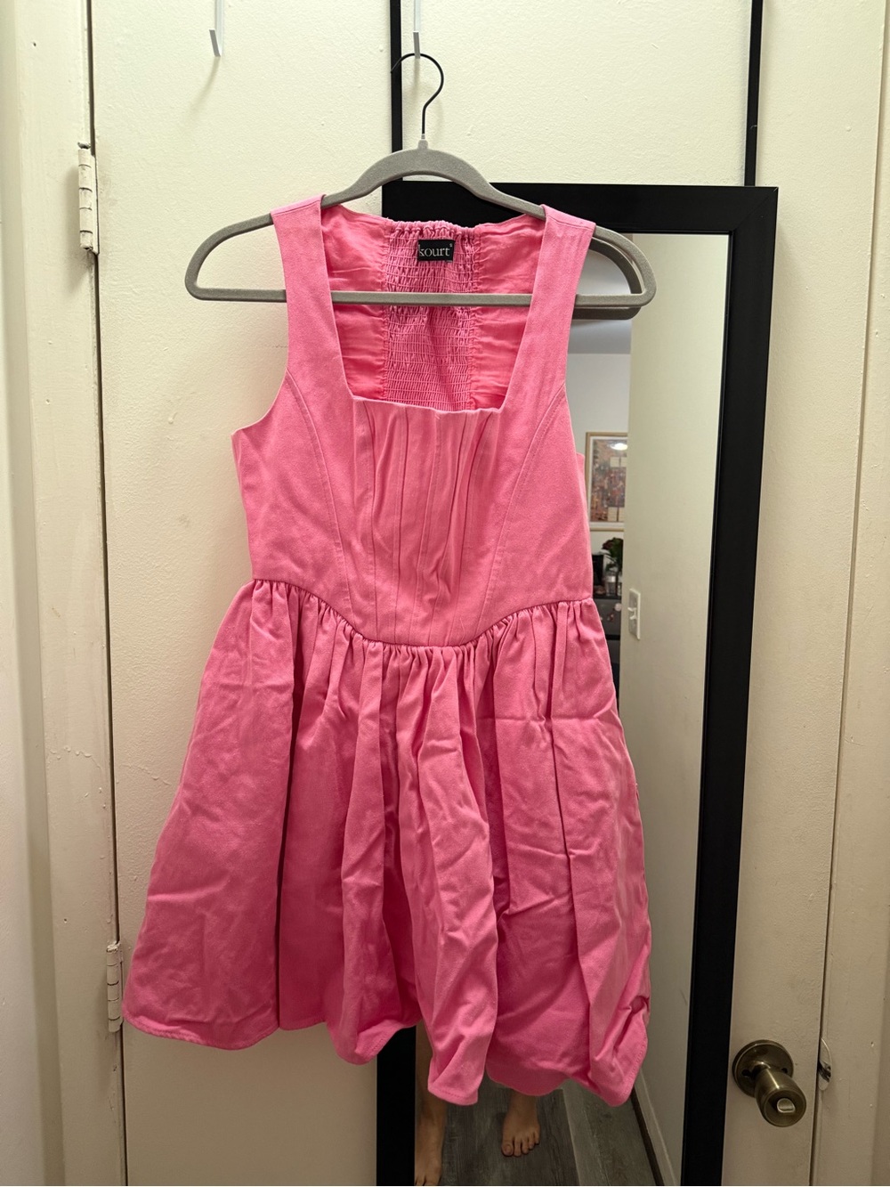 Pink mini dress